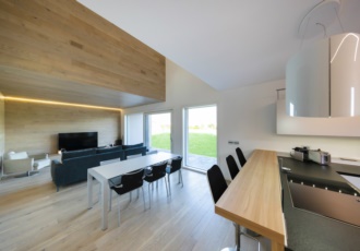 Cucina e soggiorno con led 