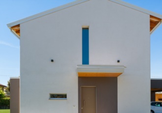 Il progetto architettonico rende unica questa villa in bioedilizia. 