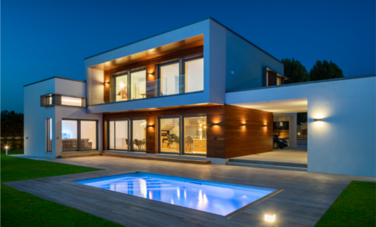 villa di design in legno 
